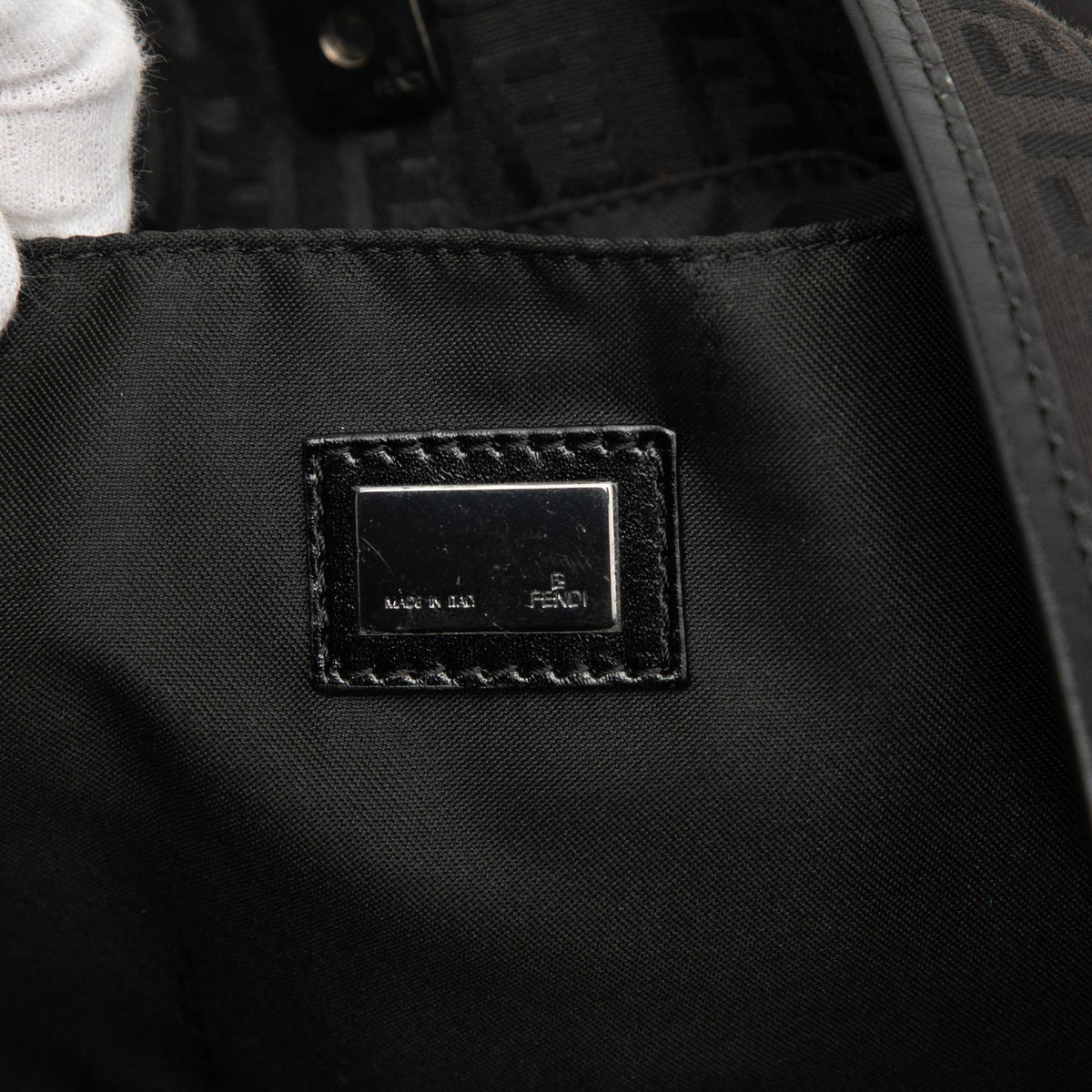 Fendi Zucchino Canvas Tote Bag - Black