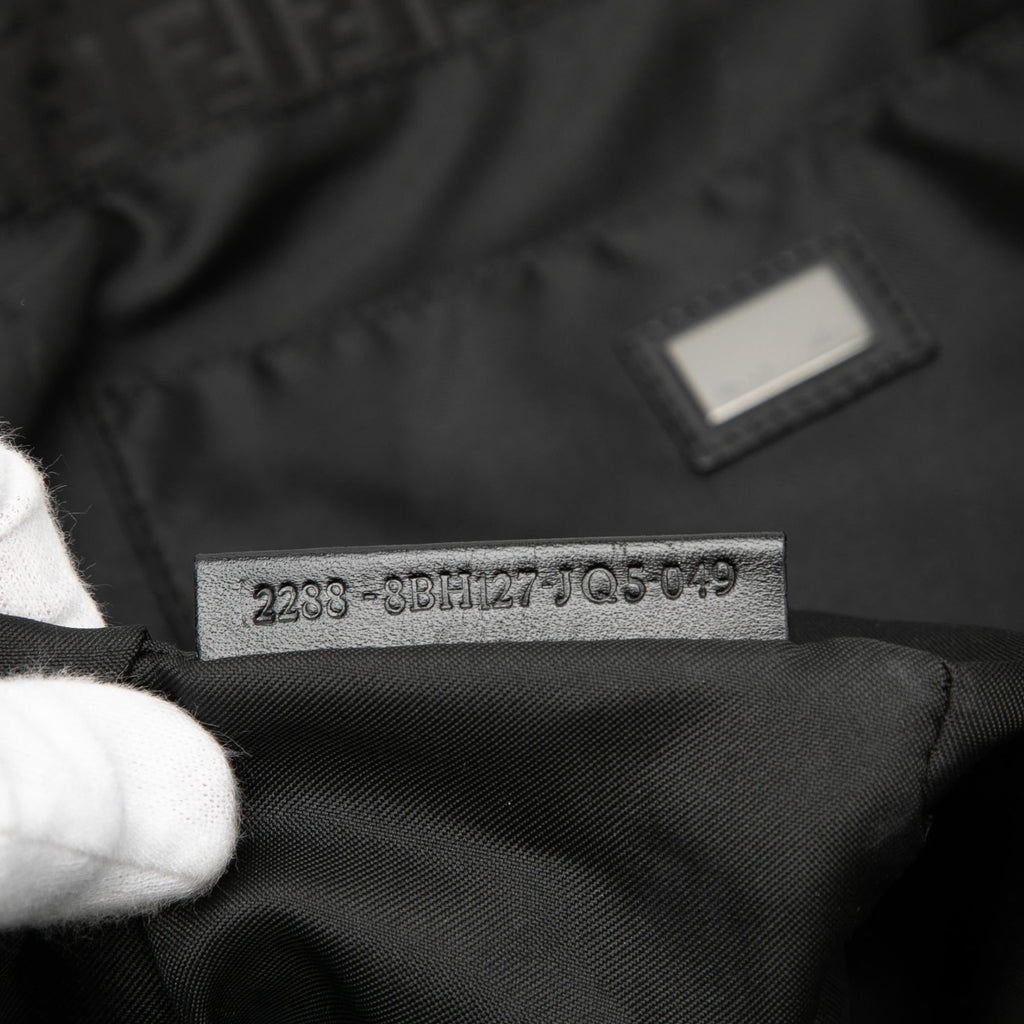 Fendi Zucchino Canvas Tote Bag - Black