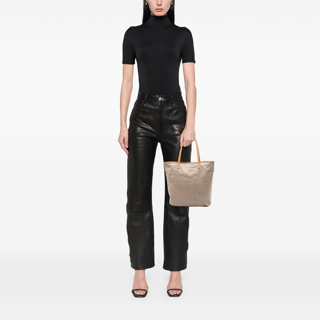Fendi Zucchino Canvas Tote Bag - Beige
