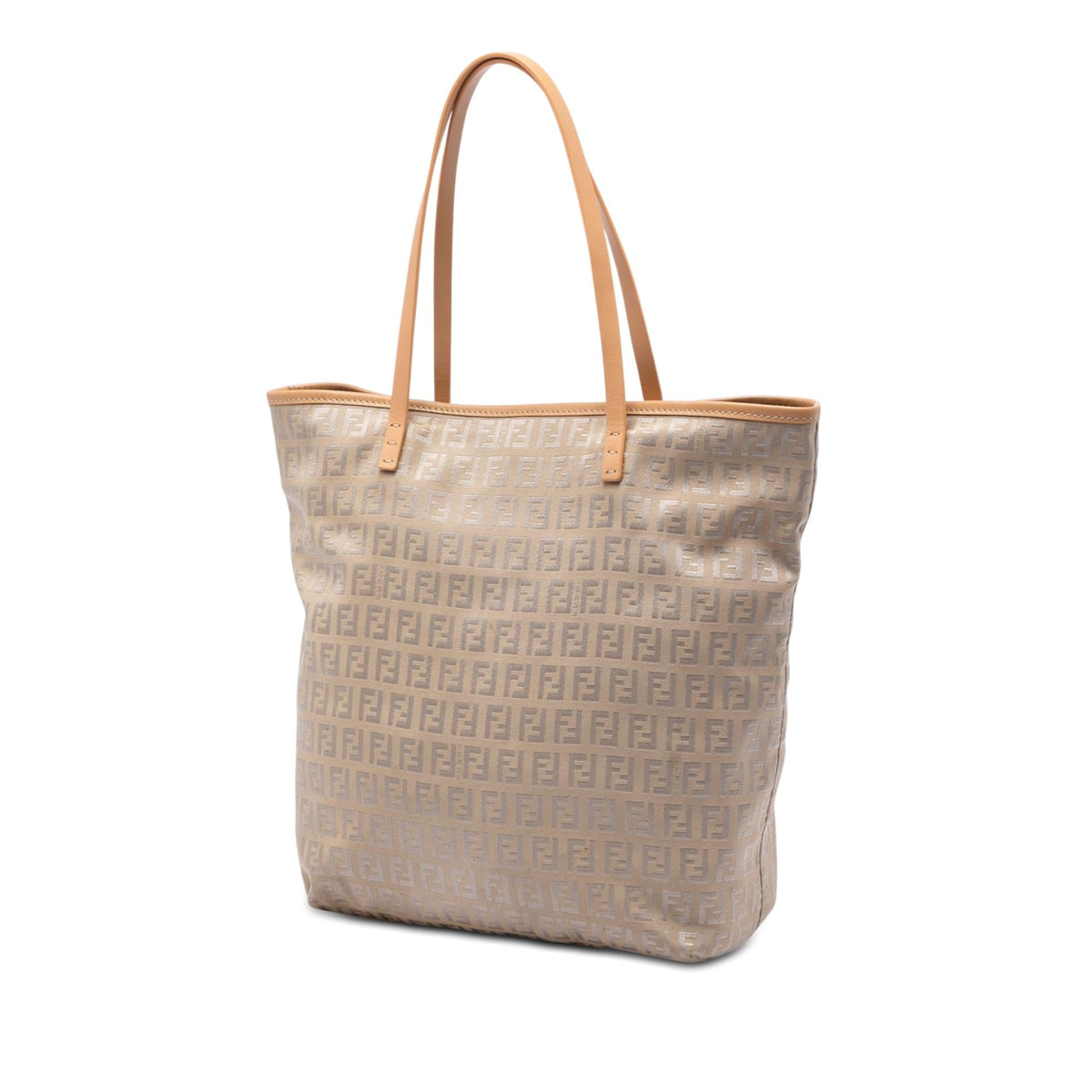 Fendi Zucchino Canvas Tote Bag - Beige