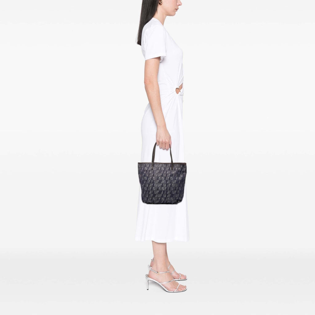 Fendi Zucchino Denim Tote Bag - Blue