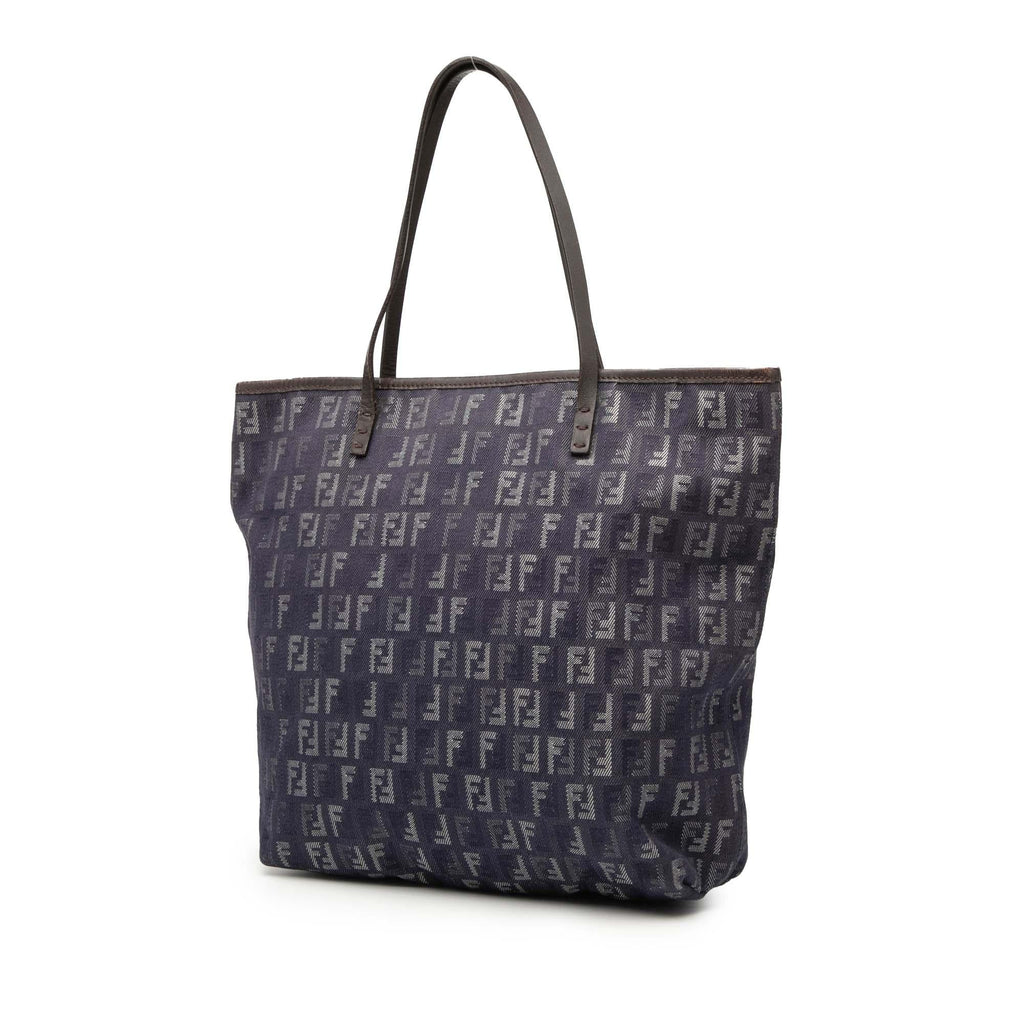 Fendi Zucchino Denim Tote Bag - Blue