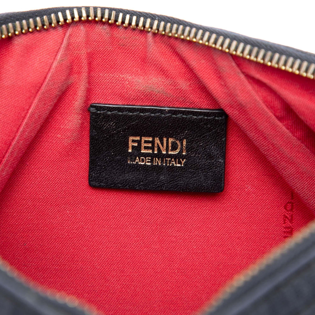 Fendi Zucchino Spalmati Chain Pochette - Black