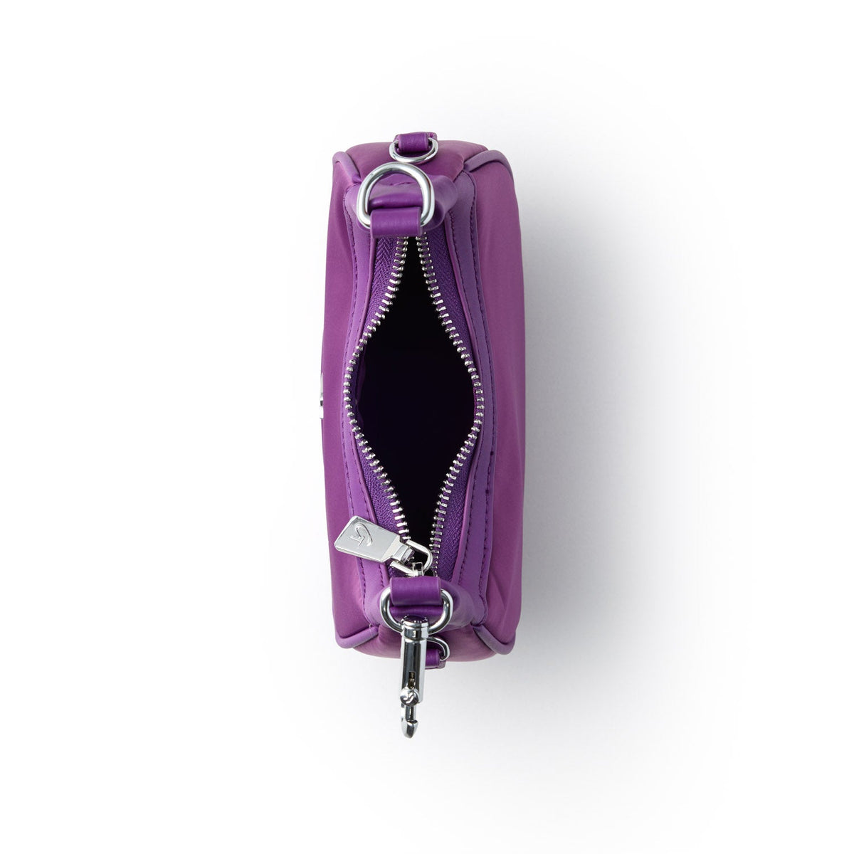 NANO NYLON HOBO BAG - PURPLE