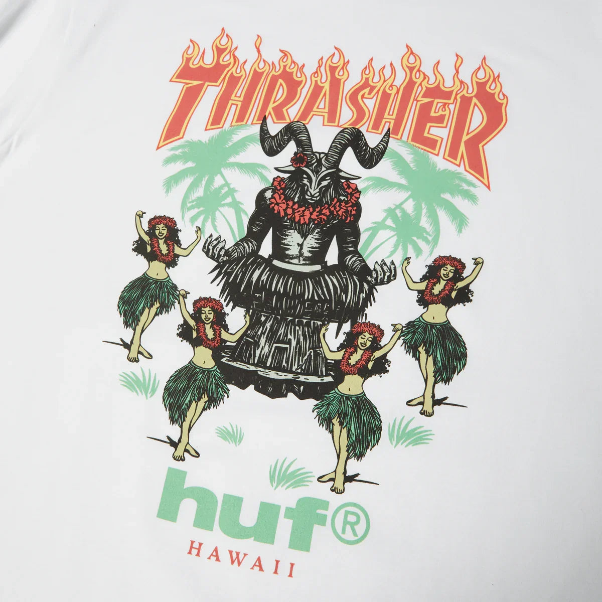 HUF x Thrasher Goat Luau T-Shirt (White)