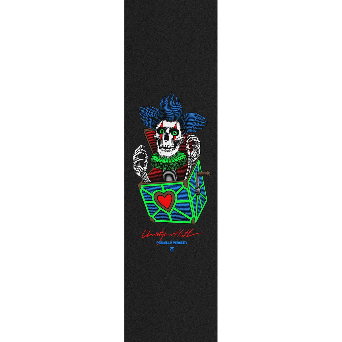 Chris Hiett Skull 9" x 33" Black Grip Tape
