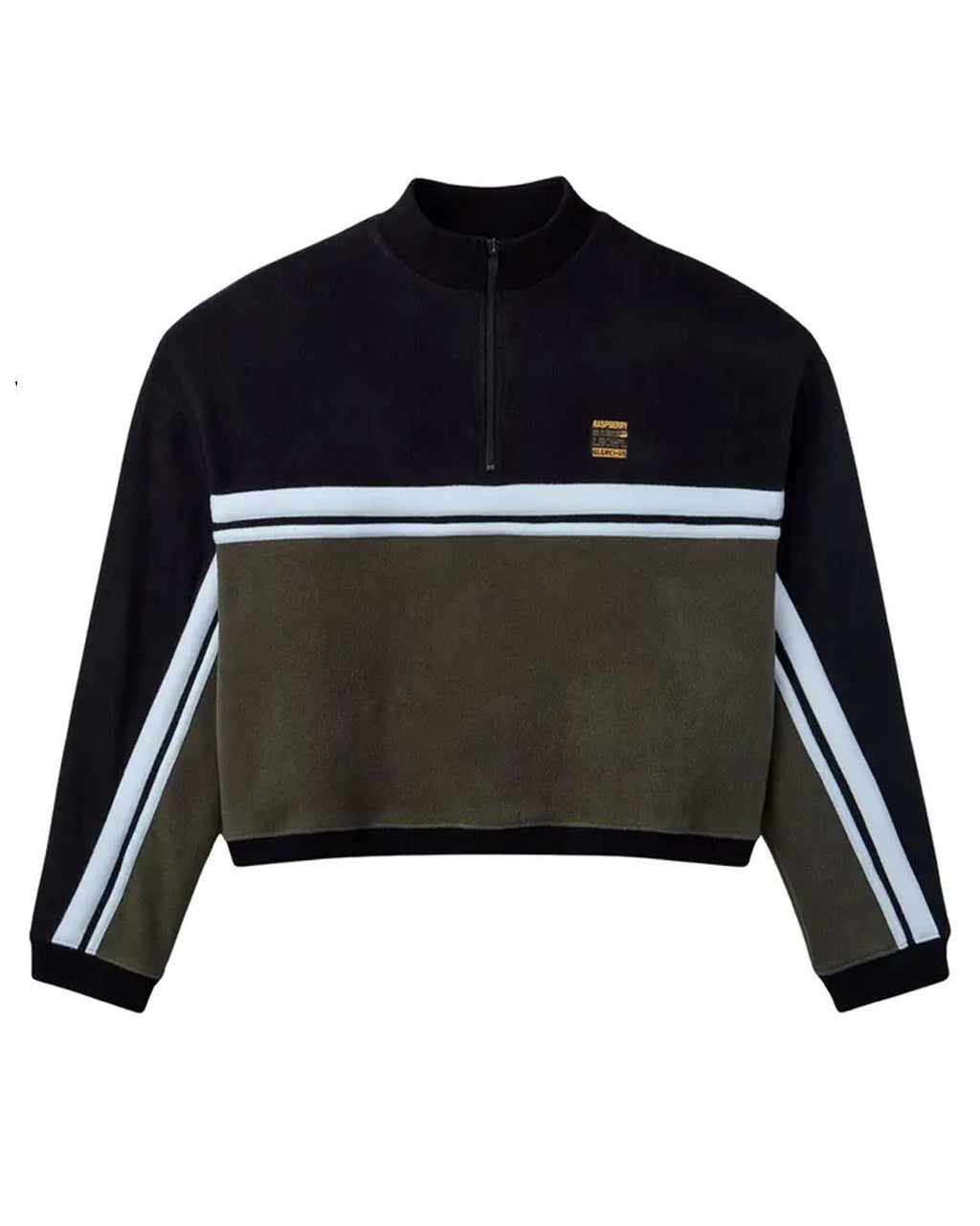 GV Gallery Women's Cropped Quarter Zip Black