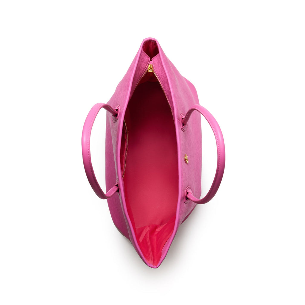 PEBBLE TOTE BAG - HOT PINK