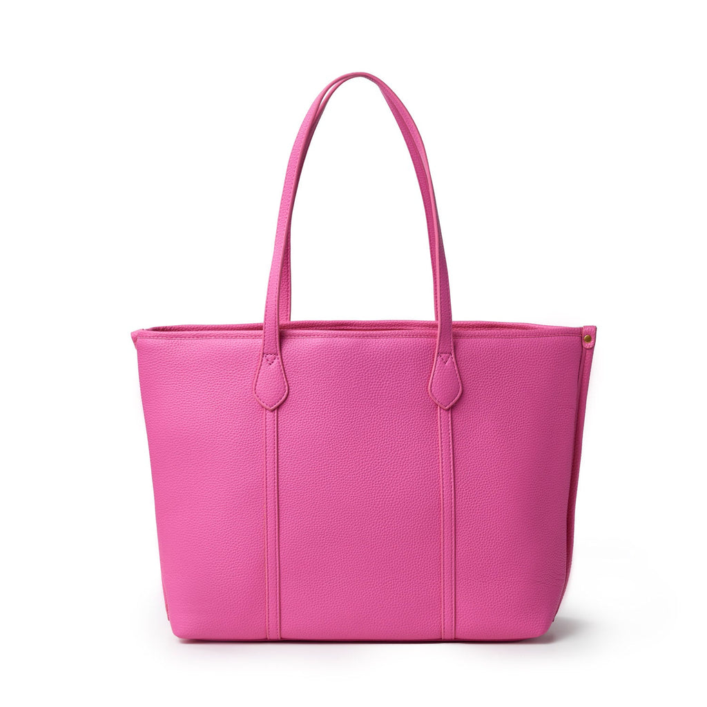 PEBBLE SLEEK TOTE - HOT PINK