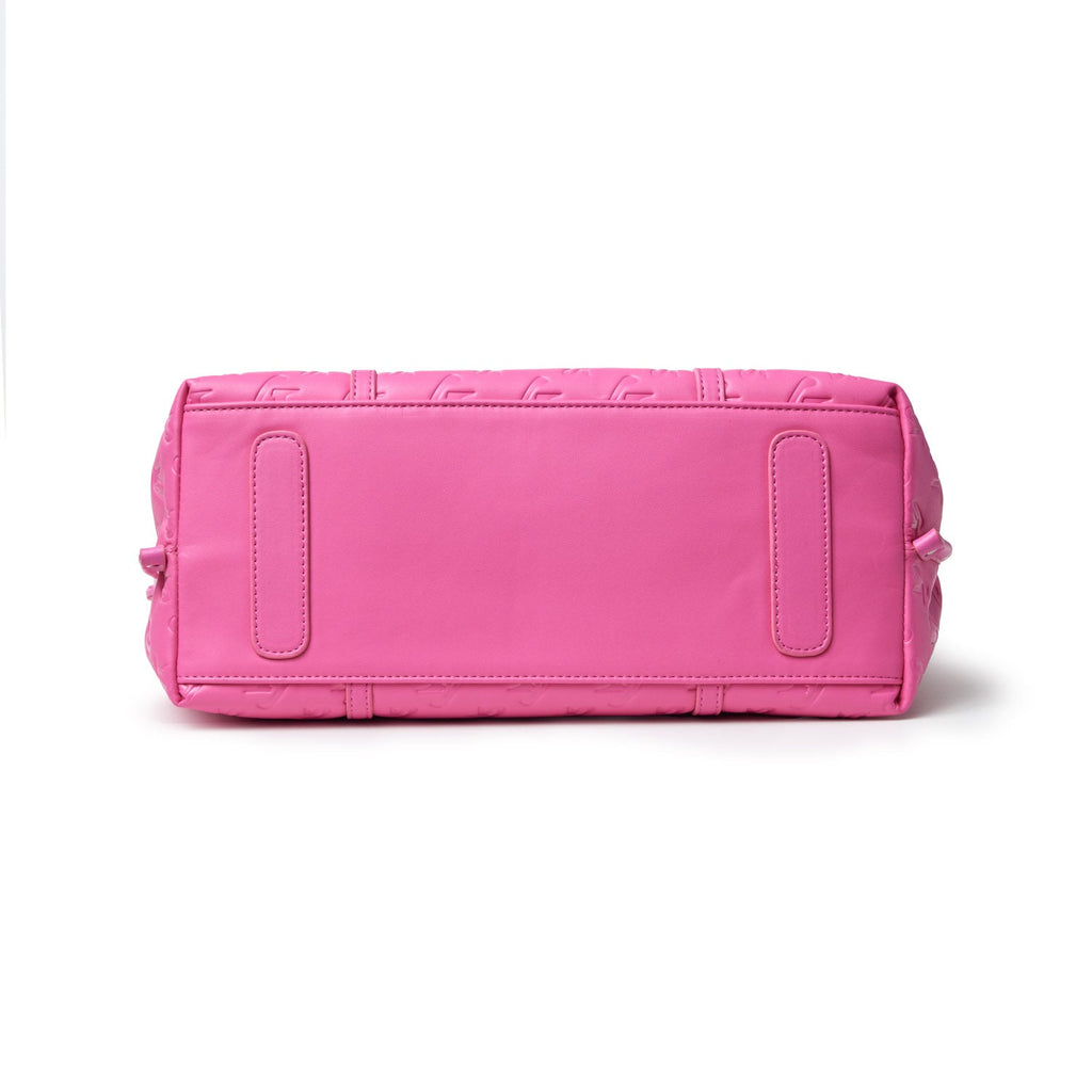 XL MONOGRAM SLEEK TOTE - HOT PINK