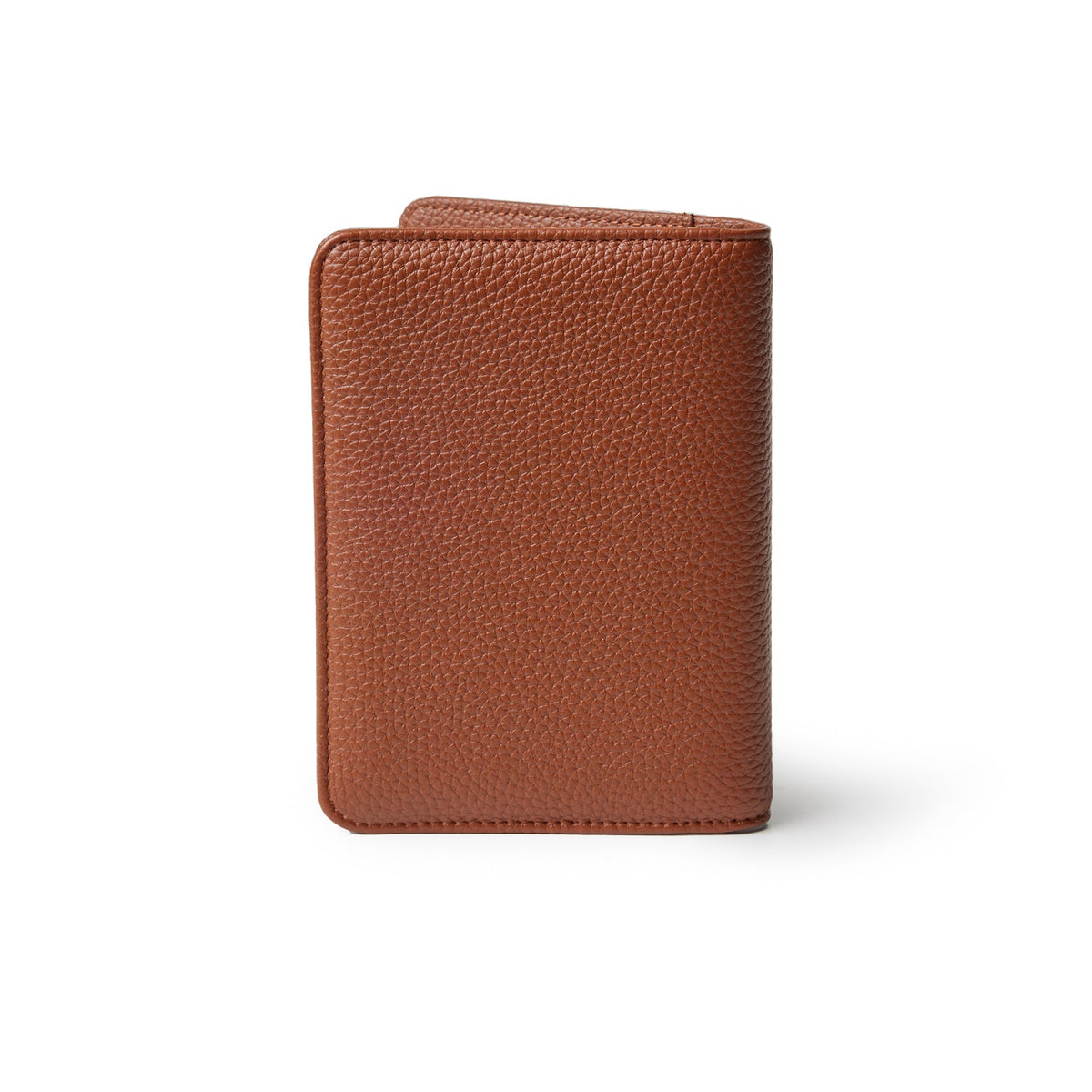 PEBBLE PASSPORT HOLDER - BROWN