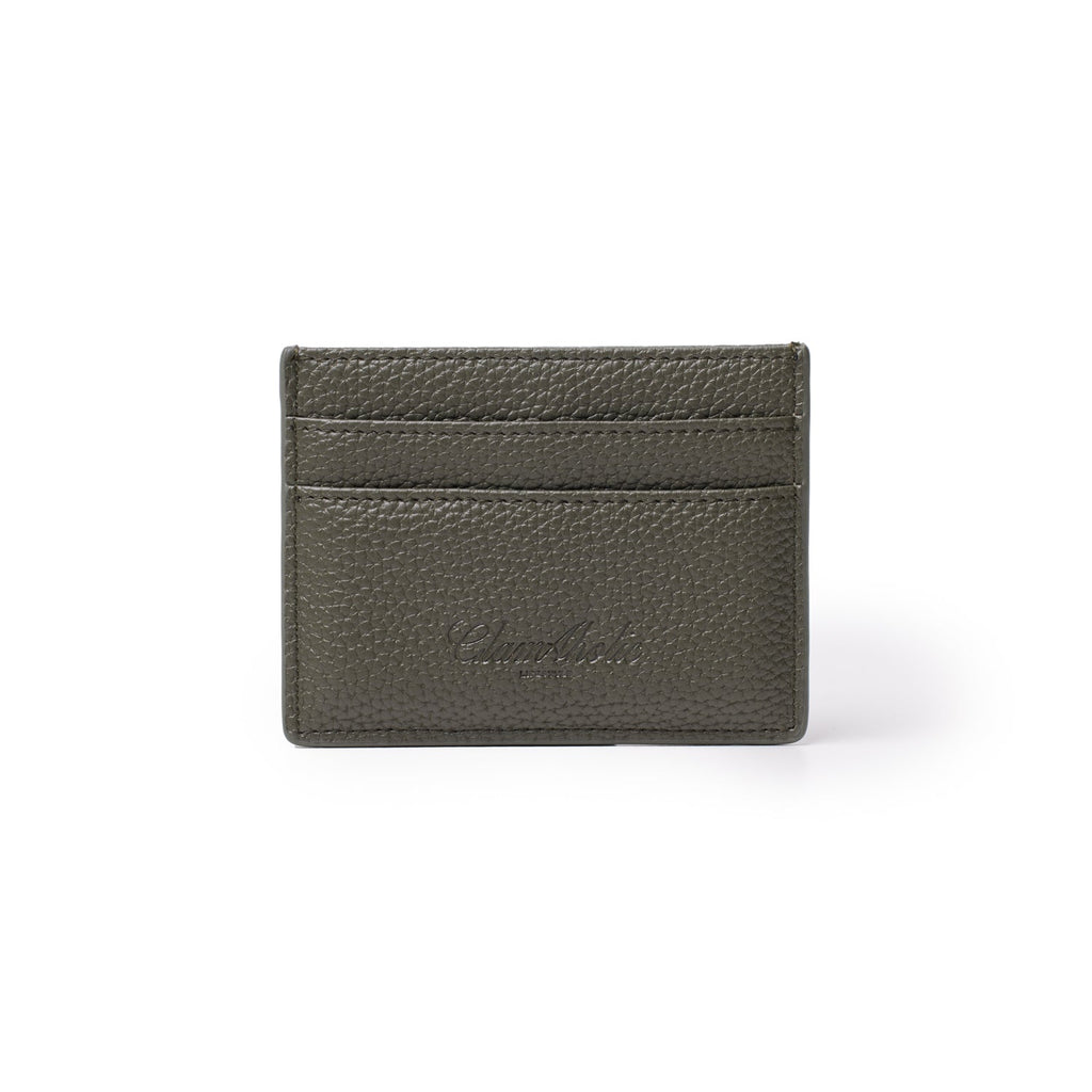 PEBBLE CARD HOLDER - OLIVE GREEN