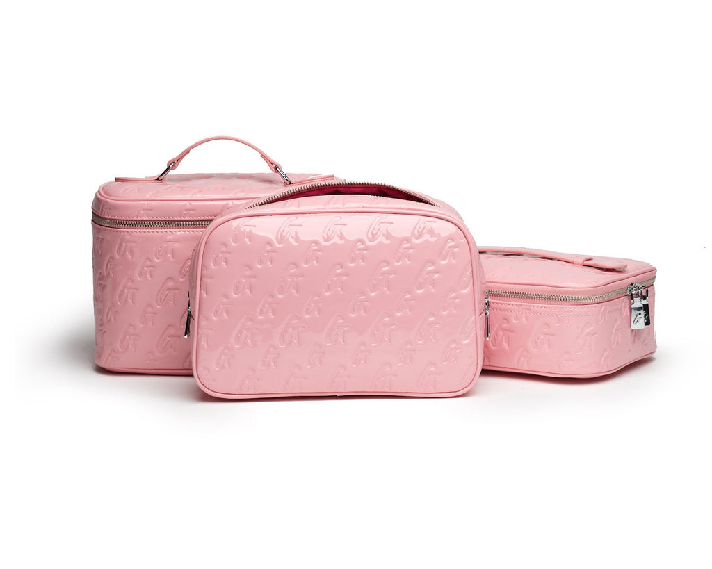 SMALL MONOGRAM TOILETRY BAG - MIRROR LIGHT PINK