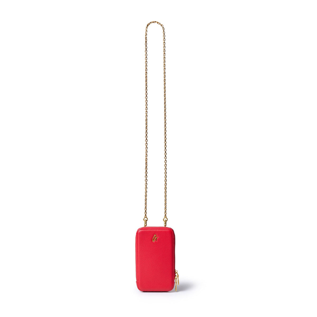 PEBBLE PHONE CROSSBODY - RED