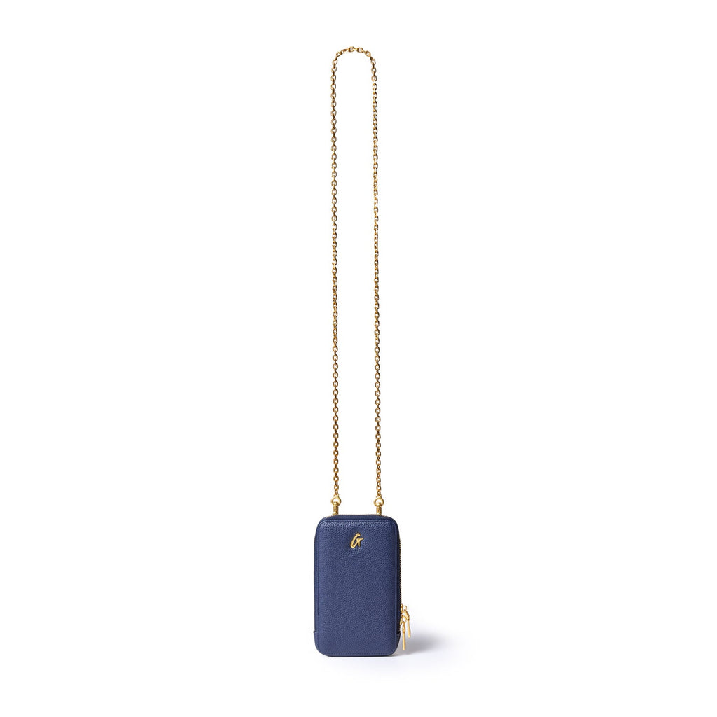 PEBBLE PHONE CROSSBODY - NAVY