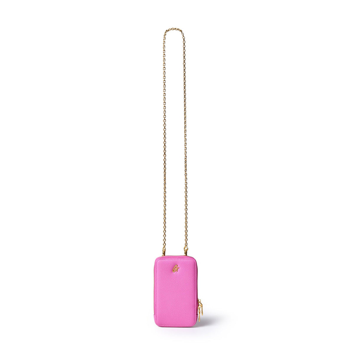 PEBBLE PHONE CROSSBODY - HOT PINK