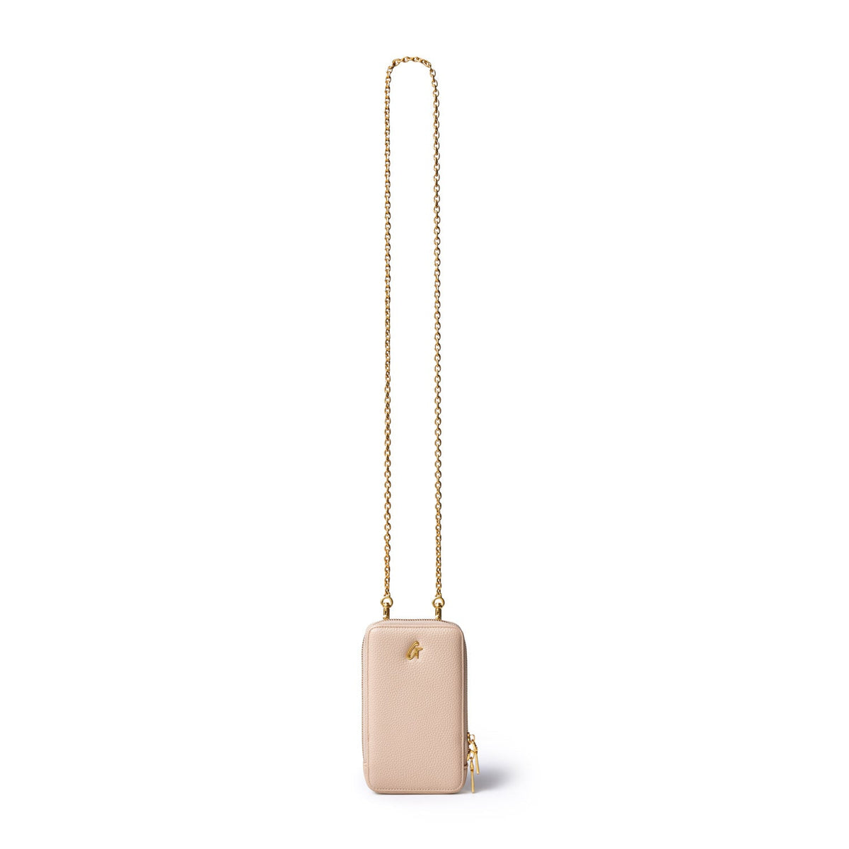 PEBBLE PHONE CROSSBODY - NUDE