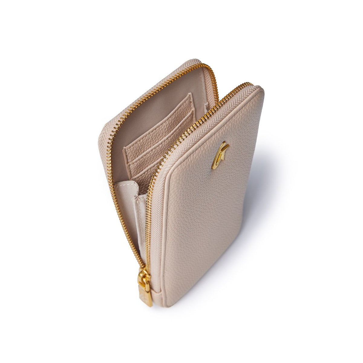 PEBBLE PHONE CROSSBODY - NUDE