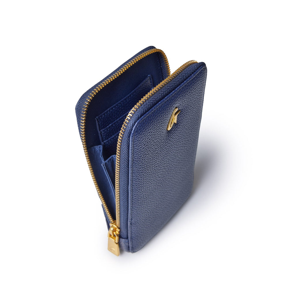 PEBBLE PHONE CROSSBODY - NAVY