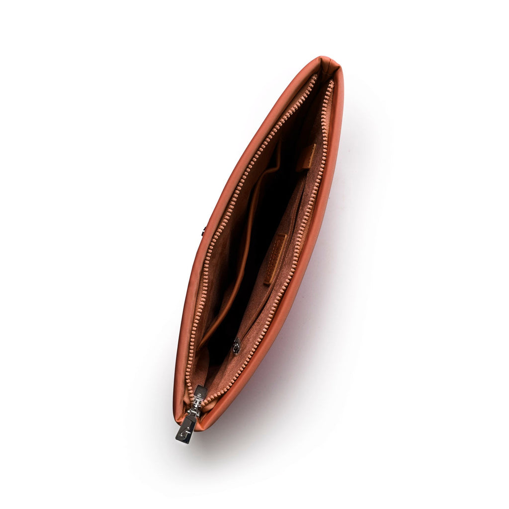 NYLON LAPTOP SLEEVE - BROWN