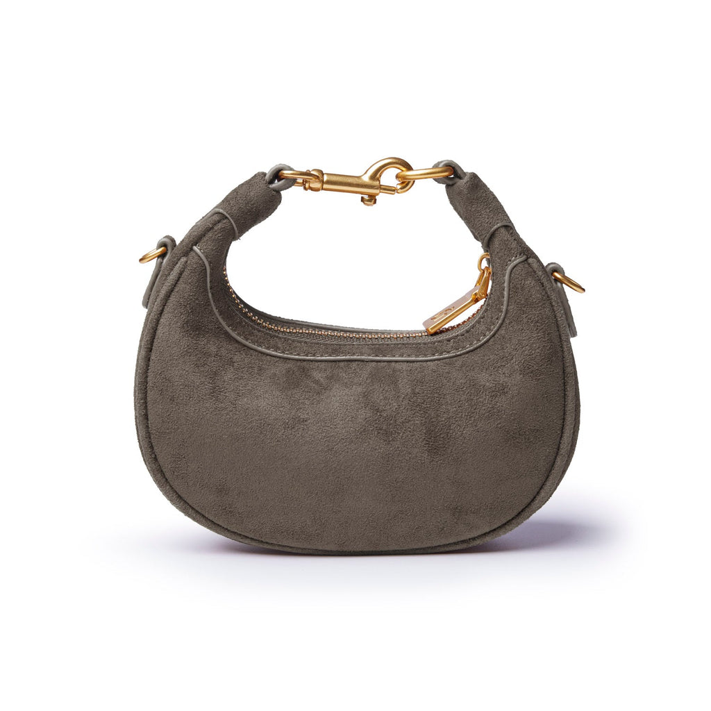 NANO SUEDE HOBO BAG - OLIVE GREEN