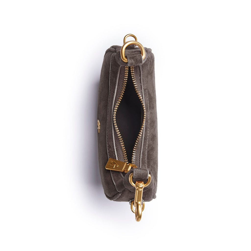 NANO SUEDE HOBO BAG - OLIVE GREEN