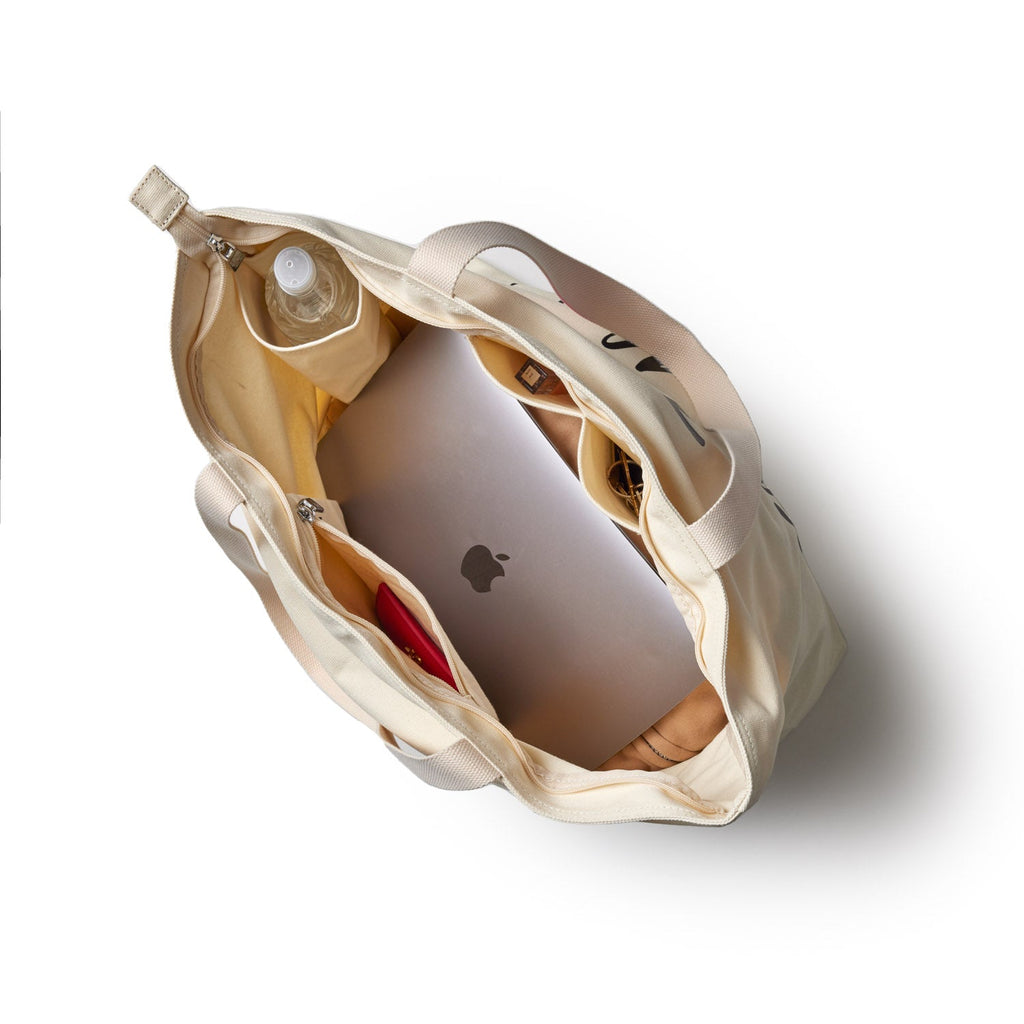 SIGNATURE LOGO CANVAS TOTE - PURPLE