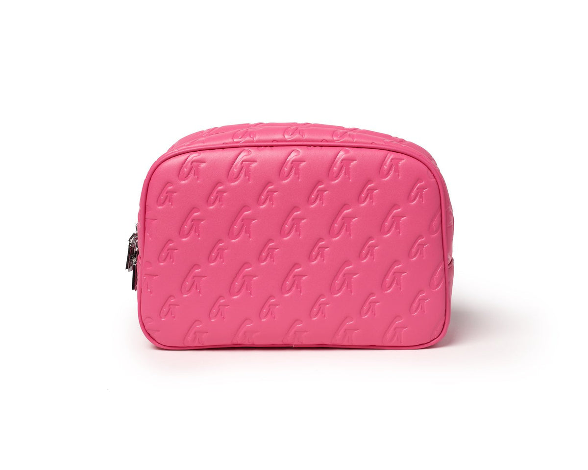 MONOGRAM TOILETRY SET - HOT PINK