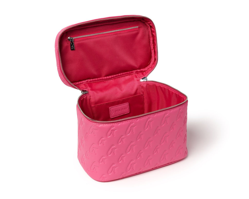 MONOGRAM TOILETRY SET - HOT PINK