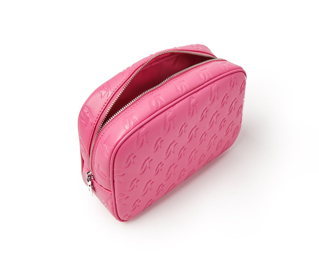 SMALL MONOGRAM TOILETRY BAG - HOT PINK