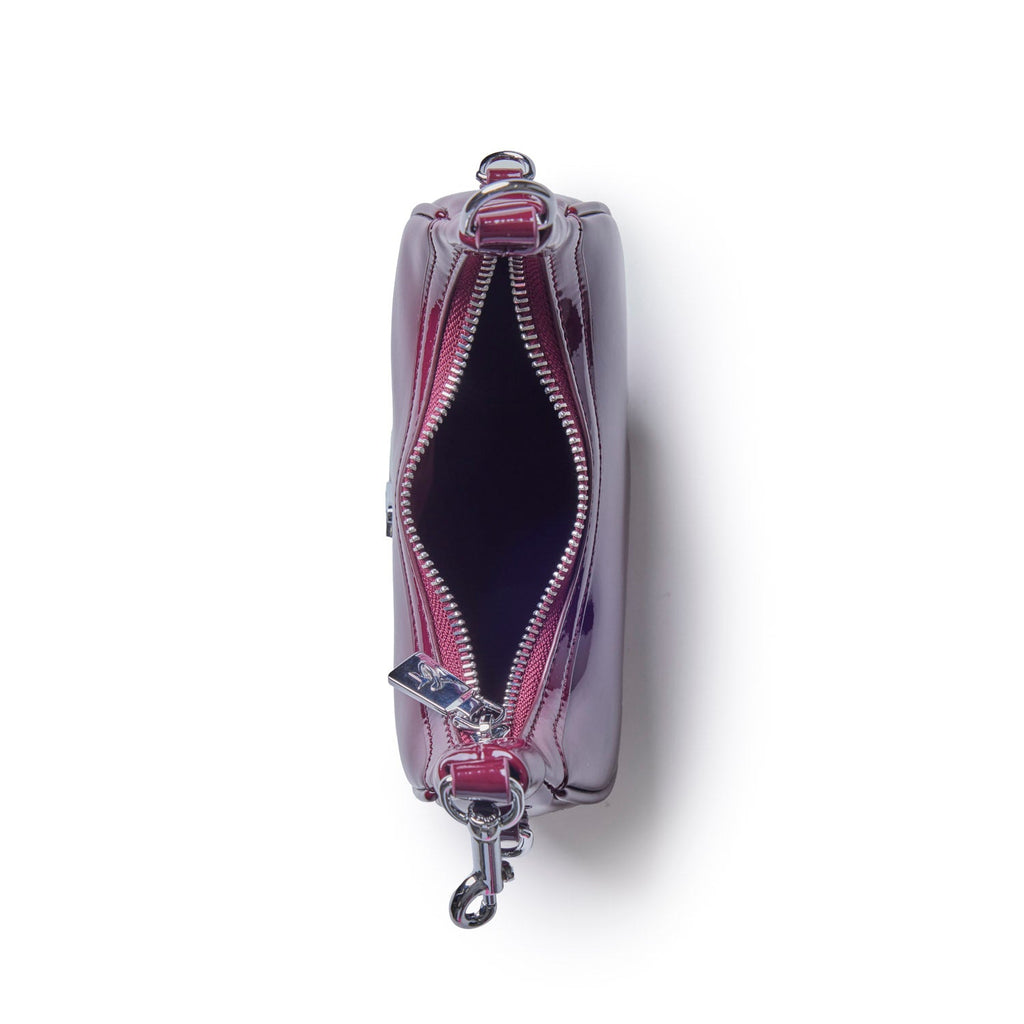 NANO MIRROR HOBO BAG - MIRROR BURGUNDY