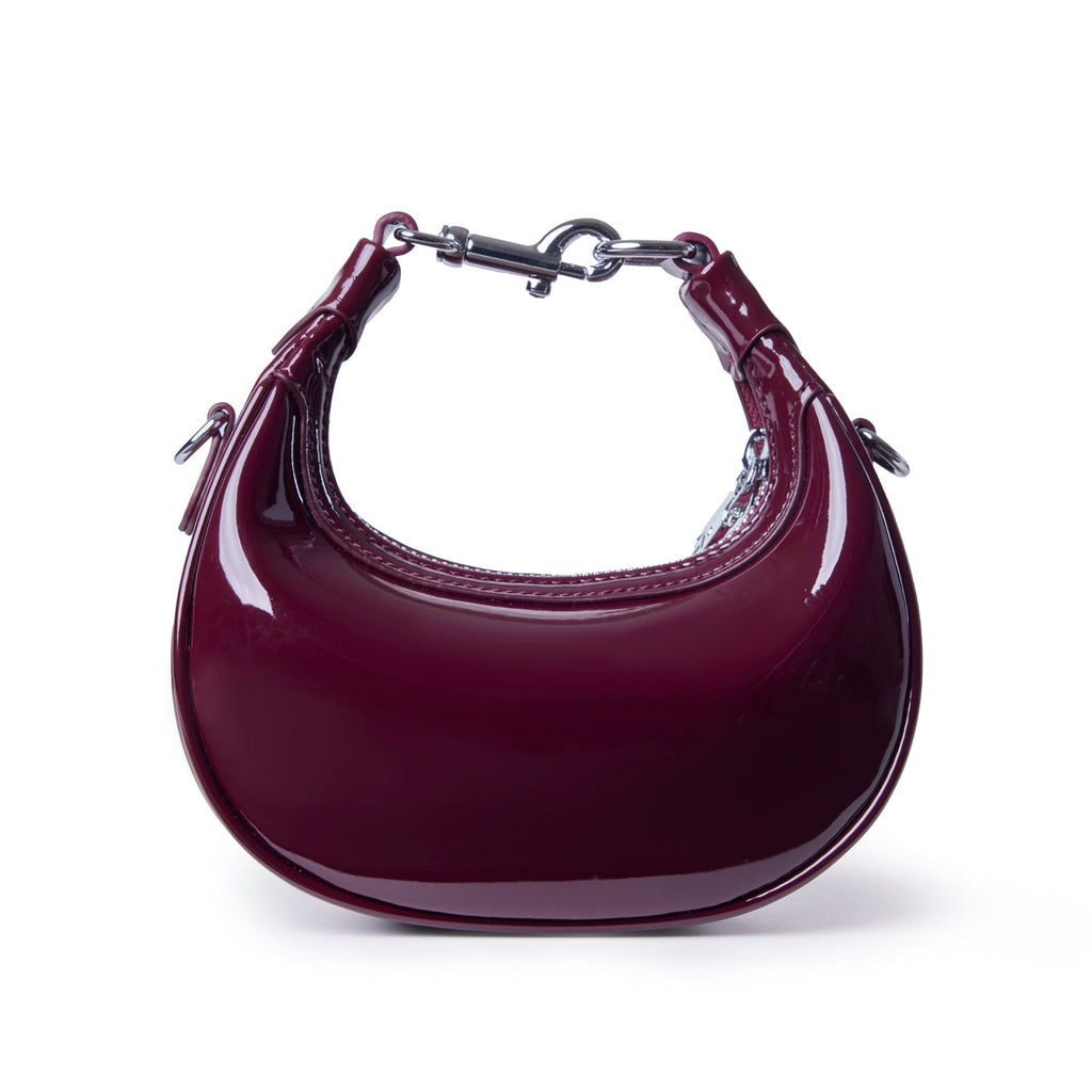 NANO MIRROR HOBO BAG - MIRROR BURGUNDY