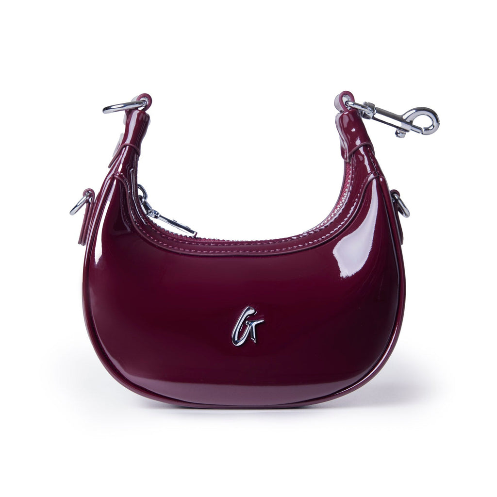 NANO MIRROR HOBO BAG - MIRROR BURGUNDY