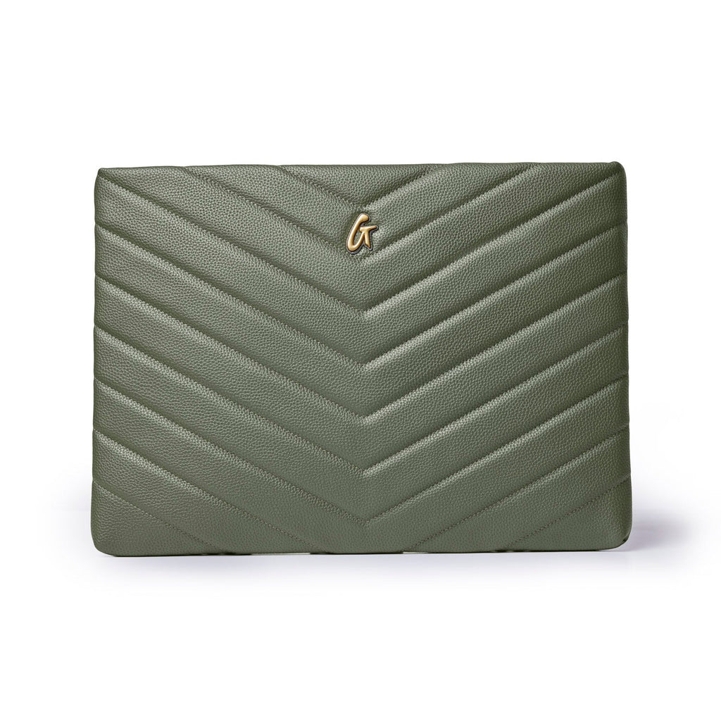 PEBBLE LAPTOP SLEEVE - OLIVE GREEN