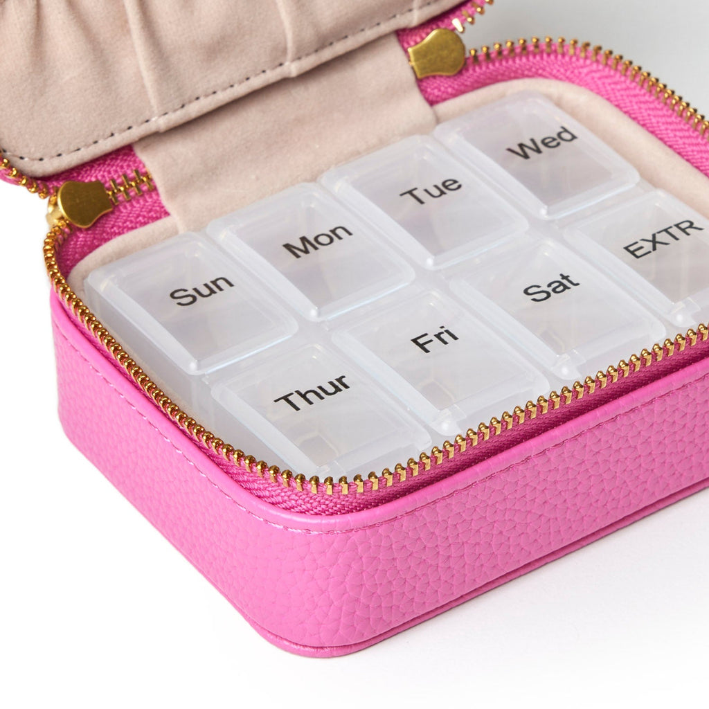 PEBBLE PILL CASE - HOT PINK