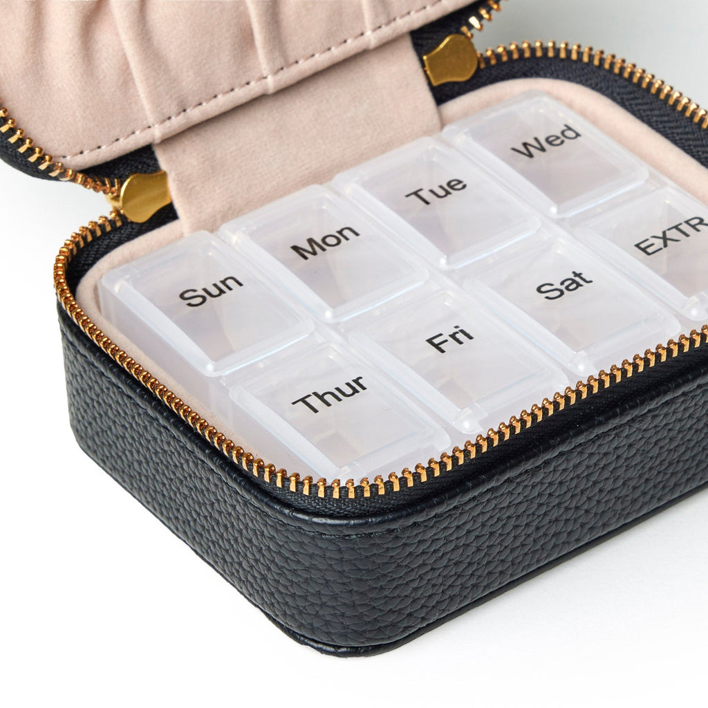 PEBBLE PILL CASE - BLACK