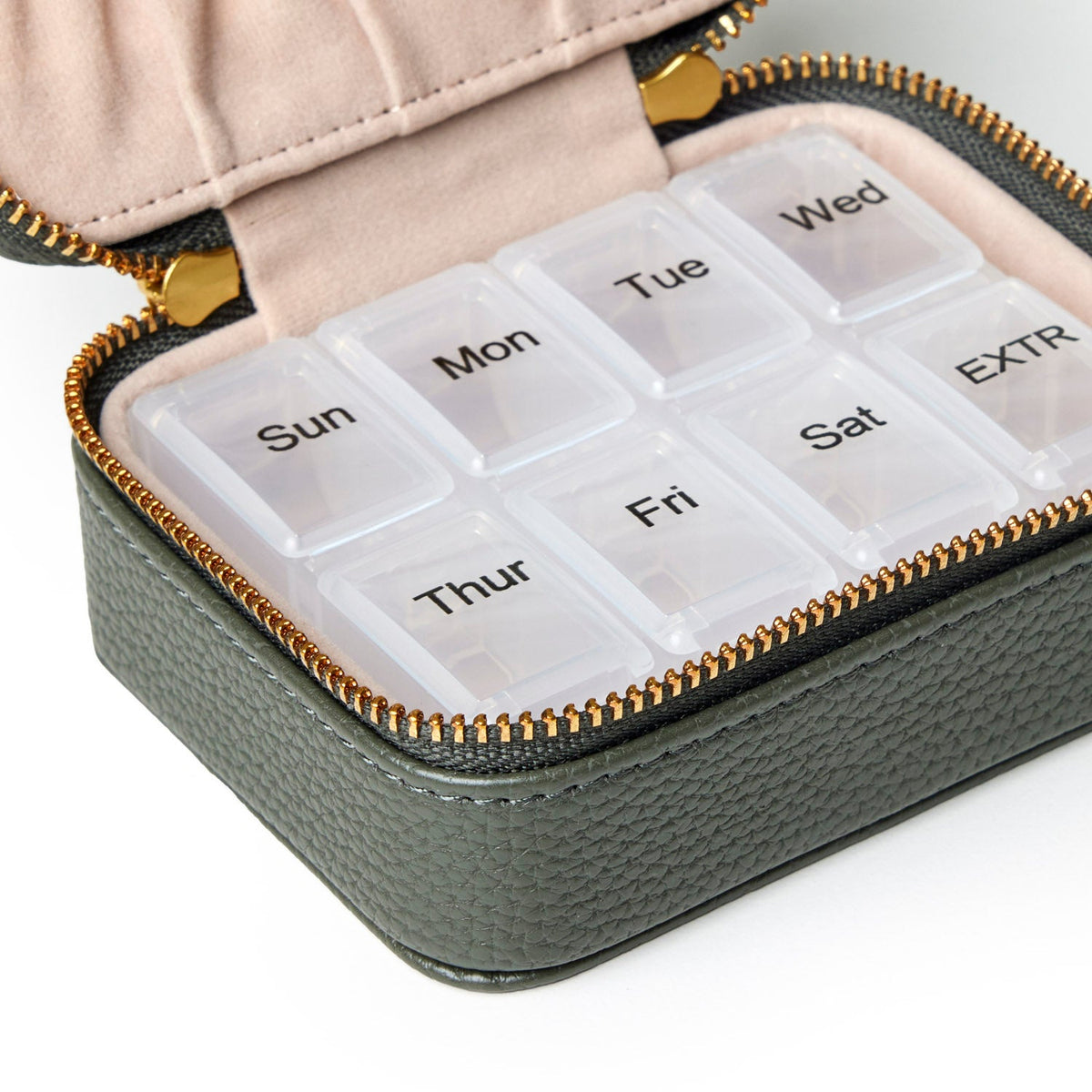 PEBBLE PILL CASE - OLIVE GREEN