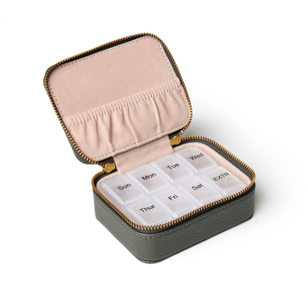 PEBBLE PILL CASE - OLIVE GREEN
