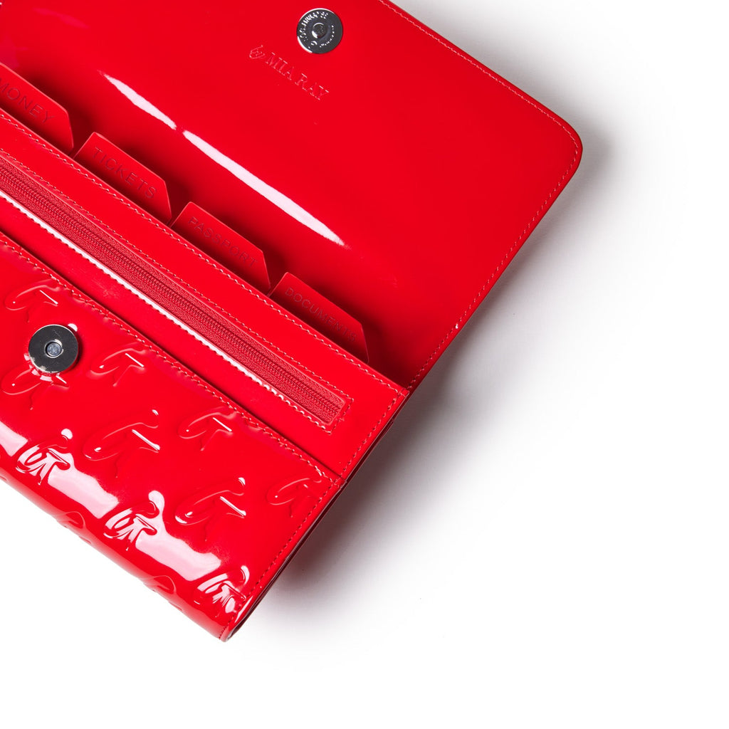 MONOGRAM TRAVEL WALLET - MIRROR RED