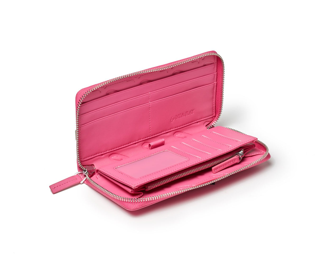 STANDARD MONOGRAM WALLET - HOT PINK