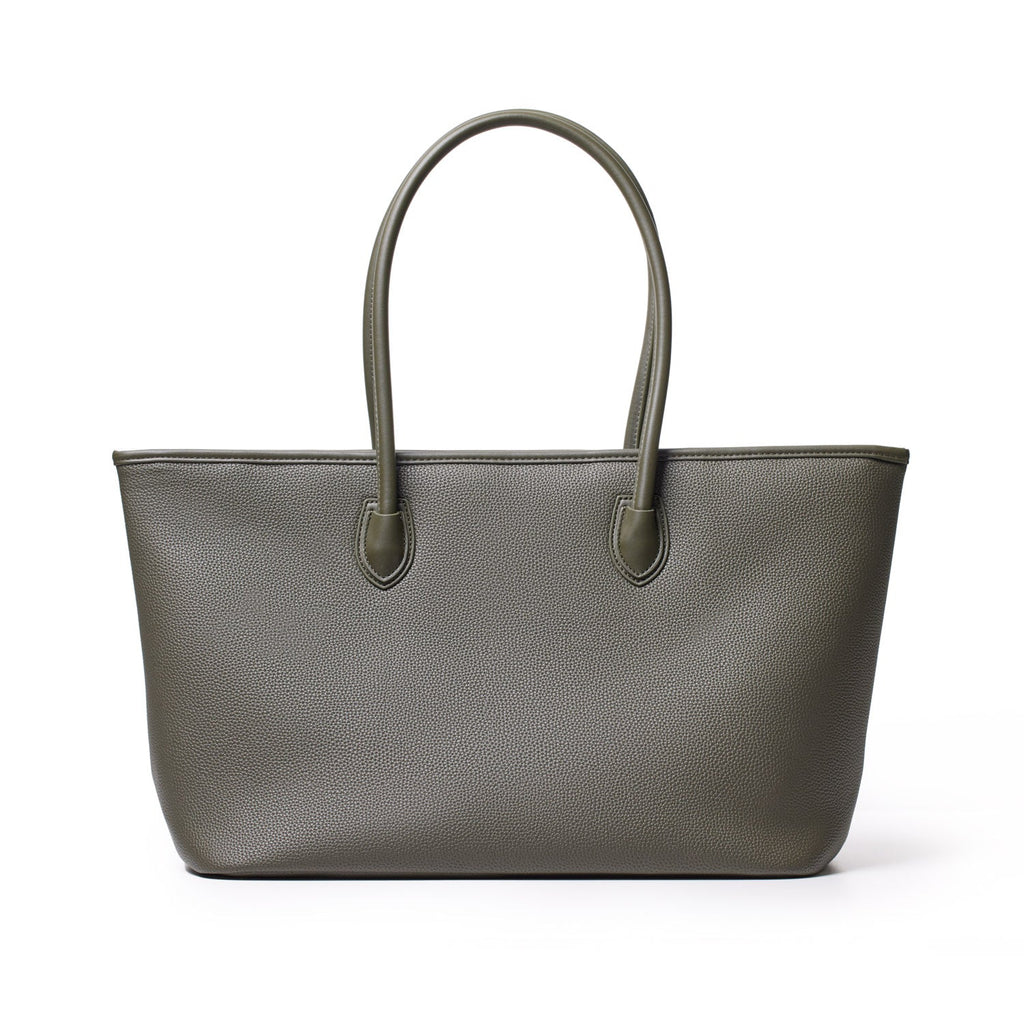 PEBBLE TOTE BAG - OLIVE GREEN