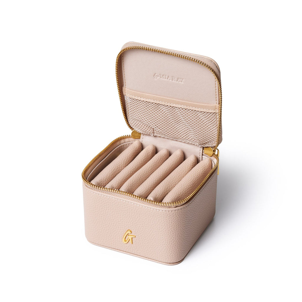 PEBBLE JEWELRY CASE - NUDE