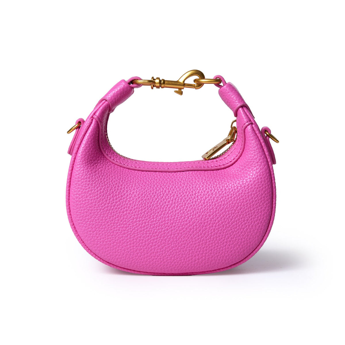 NANO PEBBLE HOBO BAG - HOT PINK
