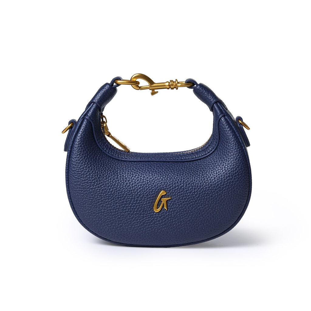 NANO PEBBLE HOBO BAG - NAVY