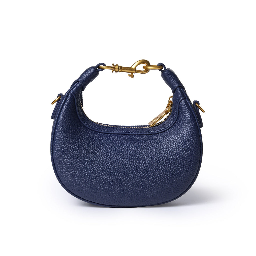 NANO PEBBLE HOBO BAG - NAVY