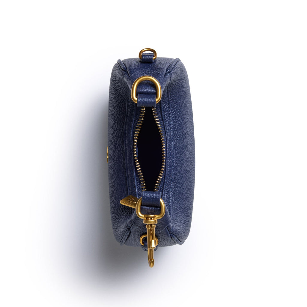 NANO PEBBLE HOBO BAG - NAVY