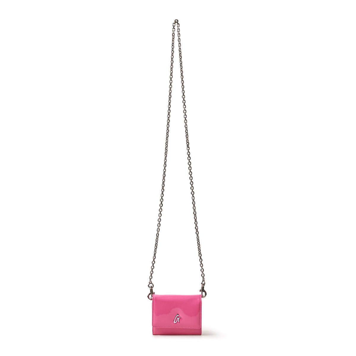 STANDARD SILVER COMPACT WOC - MIRROR HOT PINK