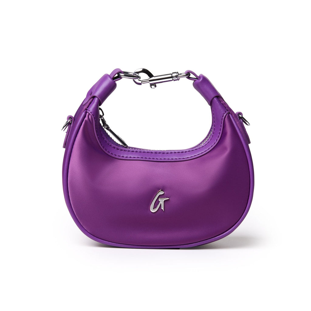 NANO NYLON HOBO BAG - PURPLE