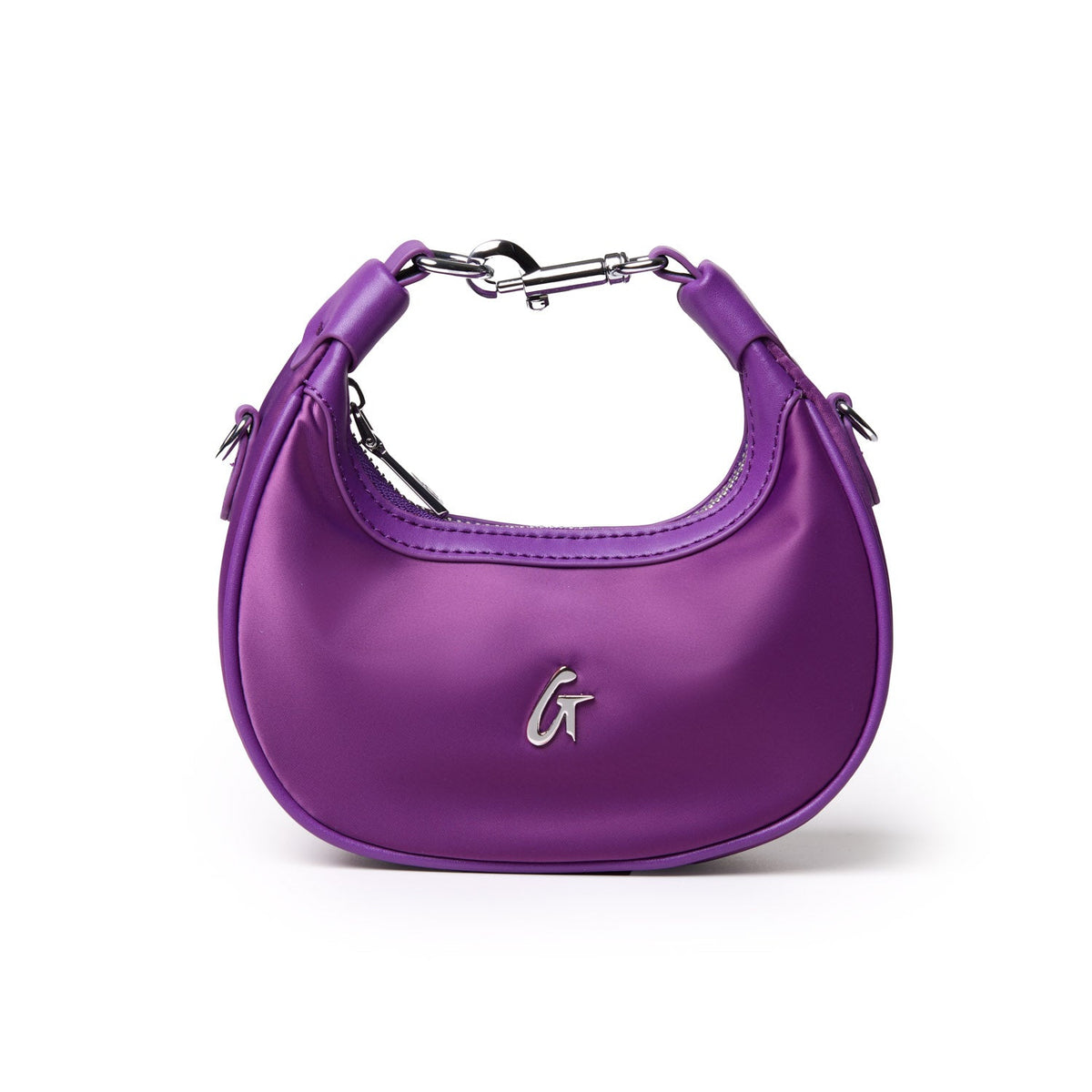 NANO NYLON HOBO BAG - PURPLE