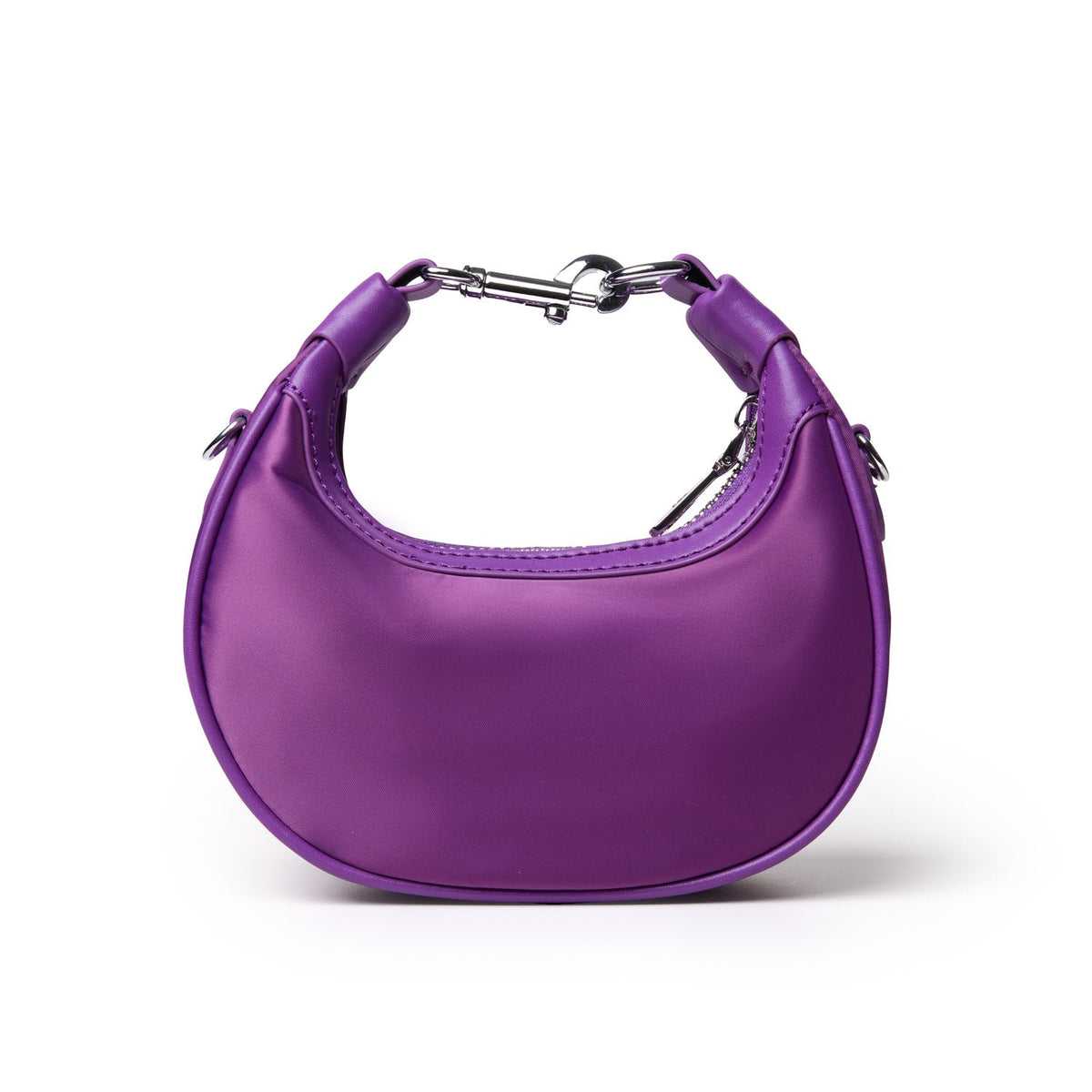 NANO NYLON HOBO BAG - PURPLE